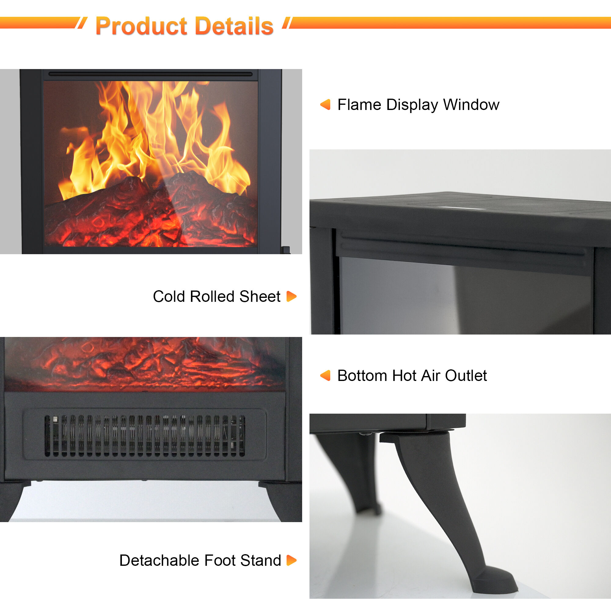 Buy China Wholesale Konwin Indoor Freestanding Portable Flame Effect