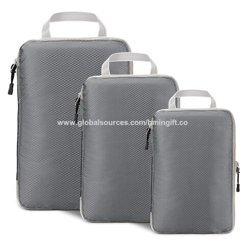 Compression Packing Cubes 4 Pcs, Travel Luggage Organizer Accessories  Extensible Storage Bags Travel Cubes for Suitcase