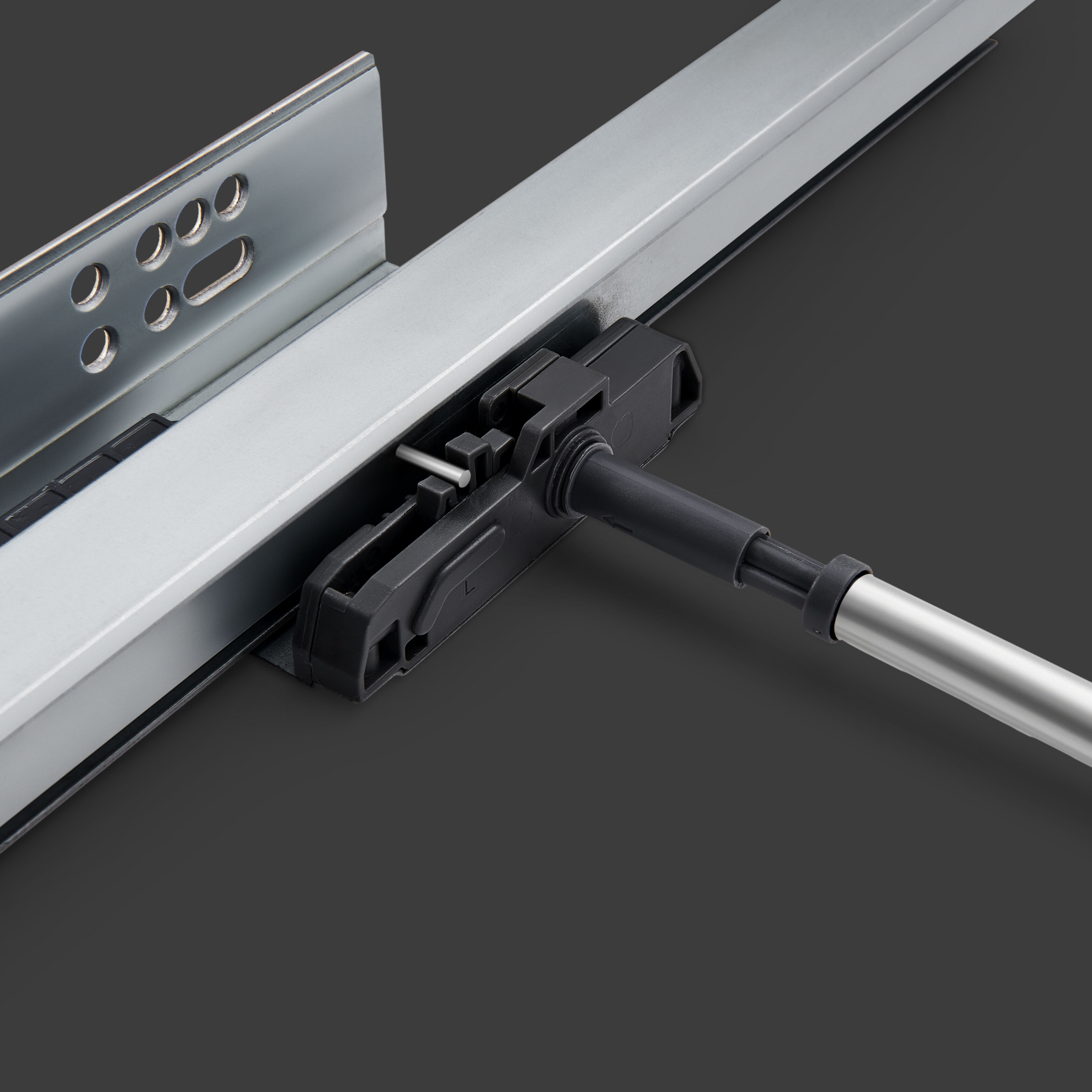 3-fold Push To Open Synchronized Undermounted Slide With Balance Rod ...