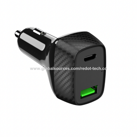 Quick Charge 3.0 30W Fast Car Charger DC-681 - 2 x USB - Black