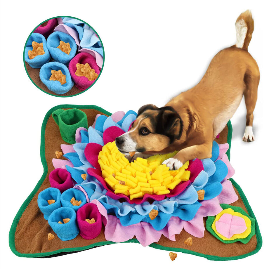 Snuffle Mat for Dogs and Cats,Dog Enrichment Toys Interactive Puzzle Slow  Feeder Washable,Pet Feeding Treats Mat Puzzle Training Toy for Large Medium  Puppies Slow Feeding Bowl