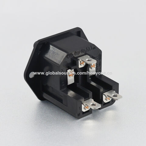 Honyone Iec C14 Inlet 2-in-1 Ac Power Socket With Double