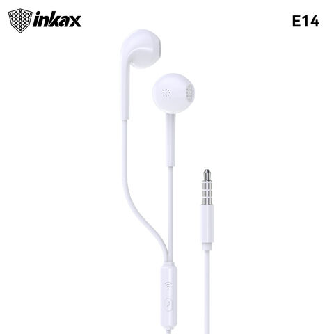 Inkax E14 3,5mm AUX Kabelgebundene Kopfhörer In-Ear HiFi Klangqualität Semi-Tiefe Geräuschreduzierung 1,2M Kabelgebundene Ohrhörer für Telefon