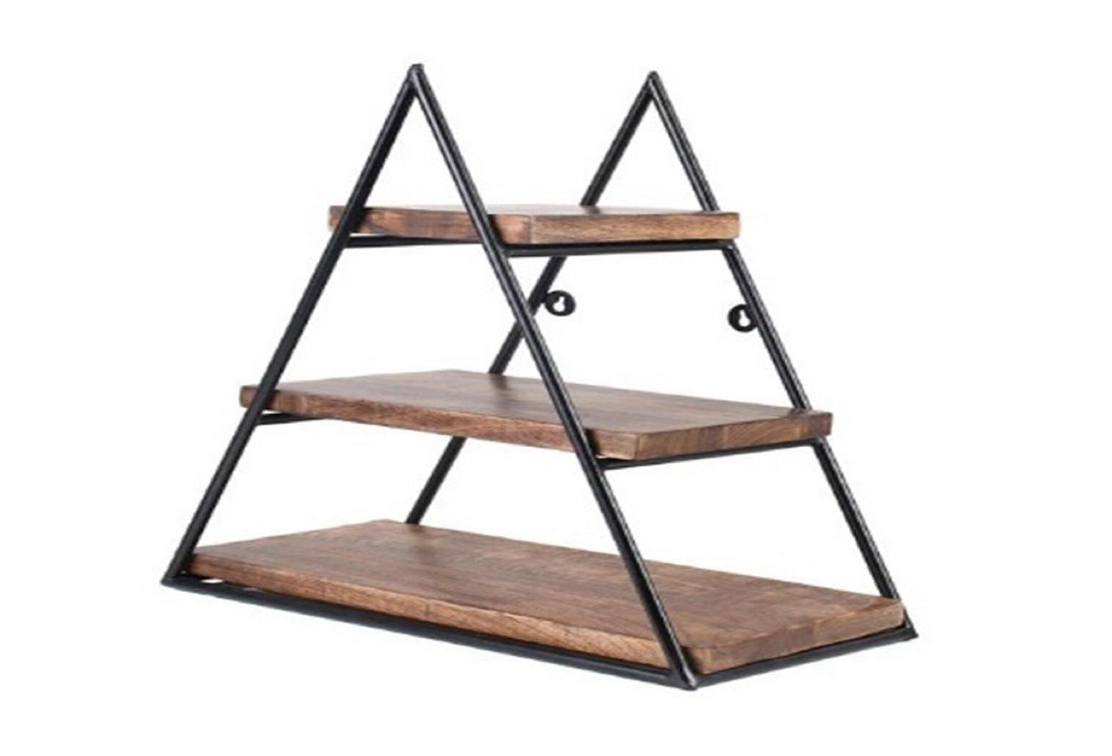 Buy Wholesale India Wood And Metal Three Tier Triangle Wall Shelf