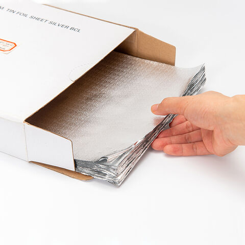 9x10,75/500 Blatt Aluminiumfolienpapier Pop-Up-Spender geprägt Lebensmittelverpackung Catering-Service