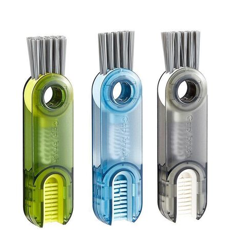 C 3 in 1 Multipurpose Bottle Gap Cleaner Brush,3 Pack Cup Cover Cleaning  Brush,Cup Crevice Cleaning Tools,Water Bottle Cleaner Brush,Home Kitchen  Cleaning Tools