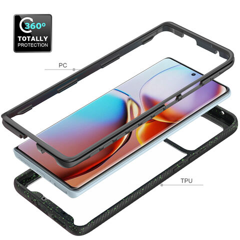 Buy Wholesale China European And American Cross-border Moto Edge+2023 2-in-1  Tpu Full Package Transparent Acrylic Pc Phone Case & Phone Case at USD 2.1