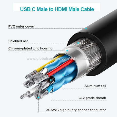 Cabling - CABLING® Câble Adaptateur femelle USB-C vers prise mâle