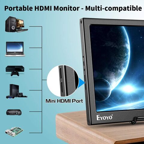 Eyoyo Monitor de pantalla táctil USB C de 13.3 pulgadas 1920 x 1080 IPS  Monitor portátil segundo monitor para computadora portátil, pantalla mini  PC