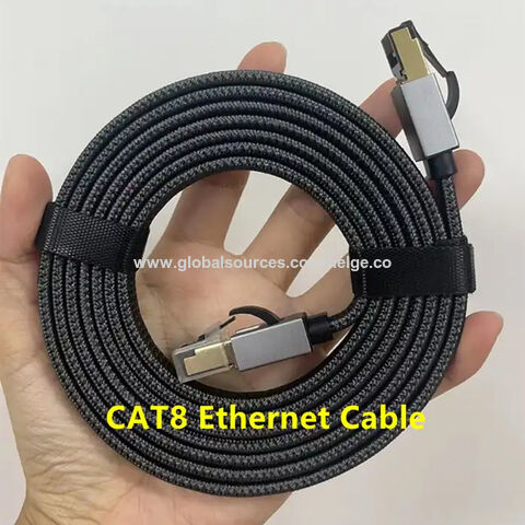 UGREEN Cat 8 Ethernet Cable 3FT, High Speed Braided 40Gbps 2000Mhz Network  Cord Cat8 RJ45 Shielded