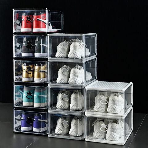 Shoe Storage Box, Clear Plastic Stackable Shoe Organizer for Closet,  Sneaker Containers Bins Holders - China Shoe Storage Boxes and Shoe  Organizer price