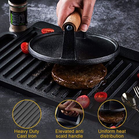 Cast Iron Barbecue Press Grill Accessories - China Cast Iron Meat Grill  Press and Grill Press with Handle price