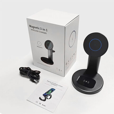 Kompaktes 3-in-1 kabelloses Reiseladegerät: Magnetische, multifunktionale Ladestation für Handy, Airpods und Uhr
