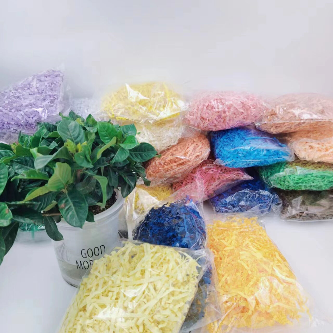 Buy Wholesale China Colorful Recycle Cutting Crinkle Paper Shredded