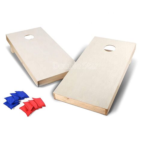10 Sacs De Haricots Cornhole 10x10cm - Noir/Rouge - Jeu Lancer Extérieur - Sac Transport Inclus