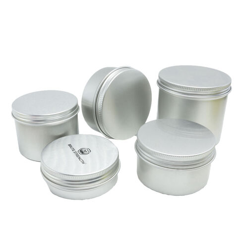 Custom Wholesale Silver 100g Aluminum Jar Aluminum Tin Cans Aluminum  Cosmetic Jar - China Cosmetic Packaging, New Design Aluminum Jar
