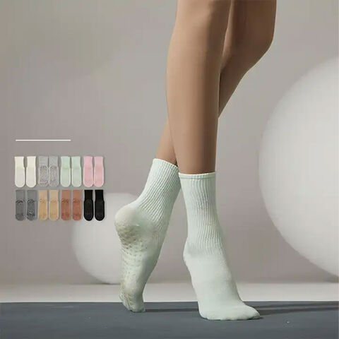Yoga Socks - Toeless Grippy Non Slip Sticky Grip Accessories for Women &  Men