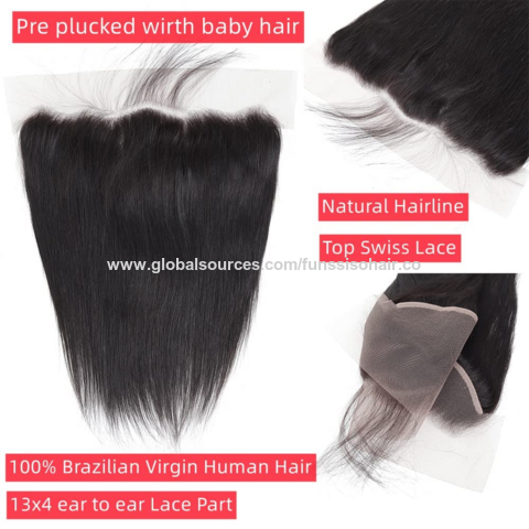HD Lace Frontal 13x4 Ear to Ear HD Frontals Closure 13x4 Frontal Closure  100% Human Hair Wigs for Woman Free Part Lace Frontal Pre-Plucked Natural