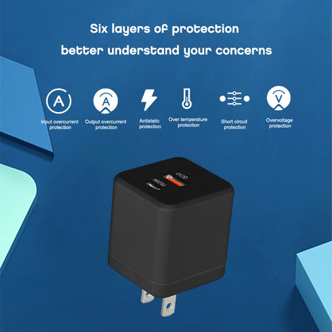 محولات طاقة للسفر PD بقوة 20 واط، كابل USB من النوع C، كابل بيانات، شواحن 20 واط لهواتف iPhone، شحن سريع، شواحن بمقبس أمريكي