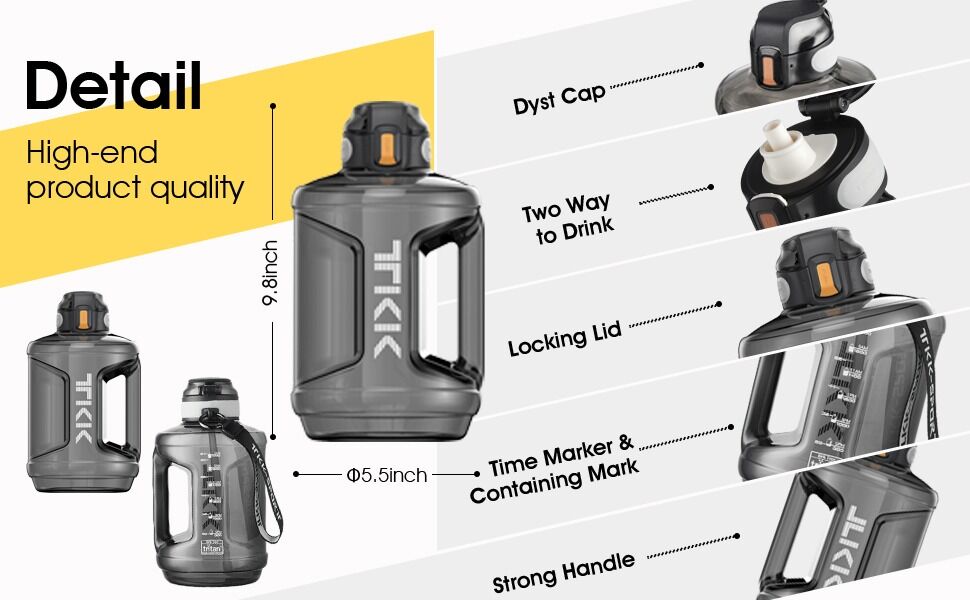 Custom Logo Oem Factory Large Capacity Water Bottle Jug For Gym With ...