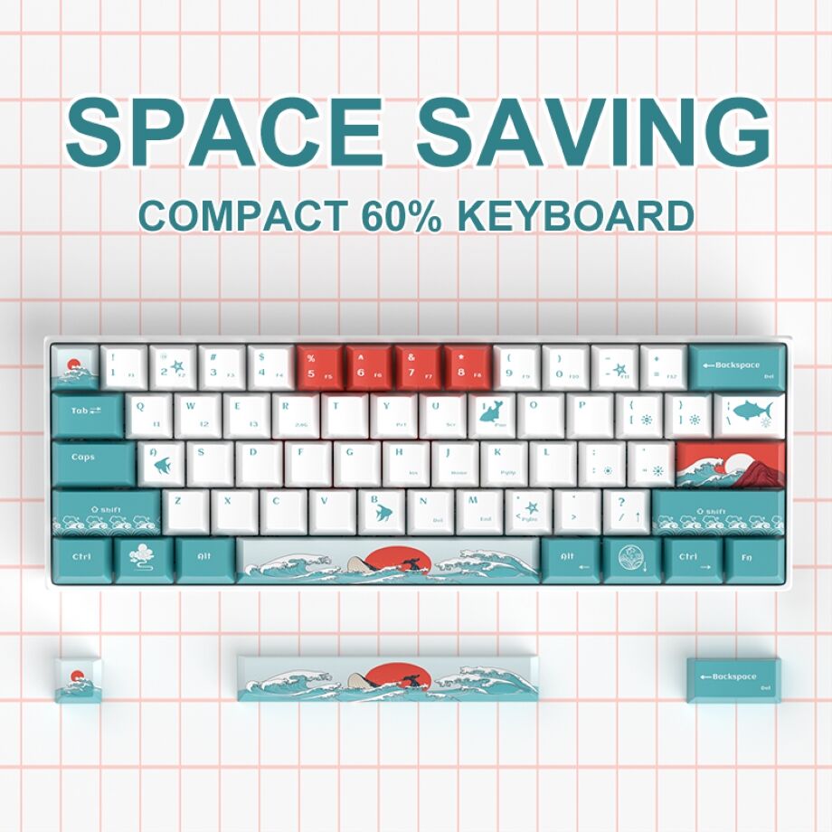 Magegee New 60% Wireless Mechanical Keyboard Star61 Plus, 3-mode Gaming ...
