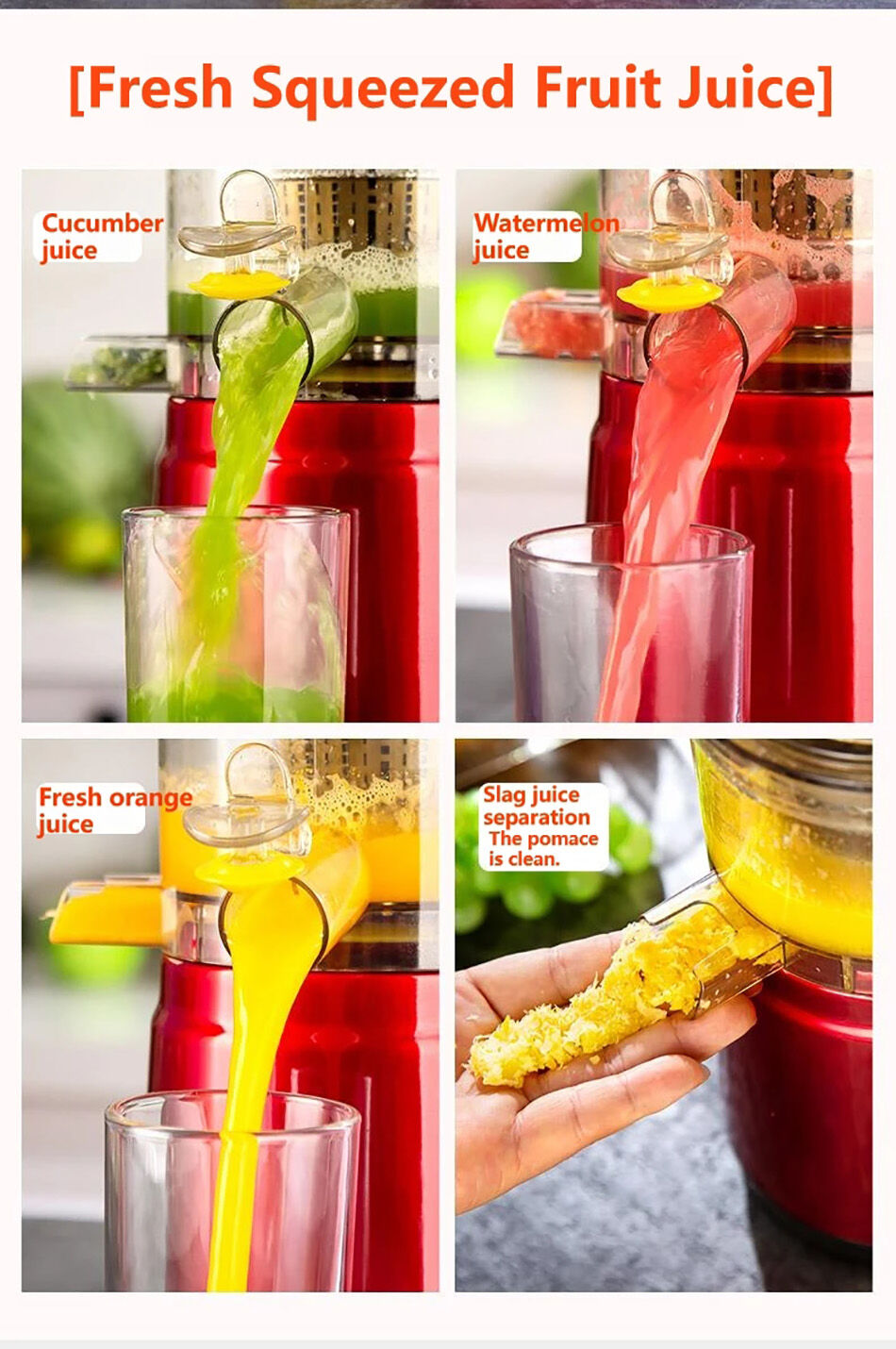 Cheap Big Mouth Press Commercial Orange Fruit Machine Electric Press