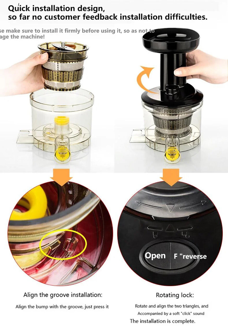 Cheap Big Mouth Press Commercial Orange Fruit Machine Electric Press