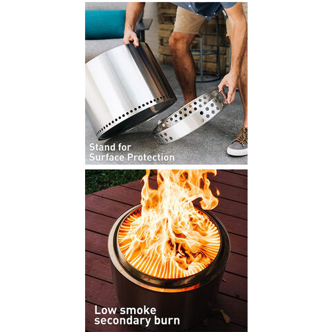 Poêle à Bois Portable Inoxydable 304 Sans Fumée pour BBQ, Pique-Nique, Jardin, Usage Militaire - Prix le Plus Bas