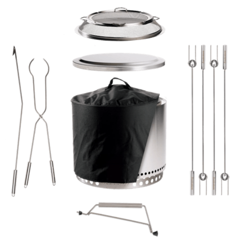 Poêle à Bois Portable Inoxydable 304 Sans Fumée pour BBQ, Pique-Nique, Jardin, Usage Militaire - Prix le Plus Bas