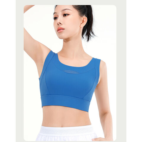 Yoga Basic Shockproof Running Sports Bra,Women's Sweat Absorbing Fitness Sports  Underwear
