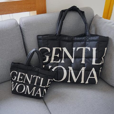 【Gentlewoman】HOLLYWOOD PUFFER BAG ブラック トートバッグ Shoulder Tote Bag Gentle Woman Custom Popular Puffer Tote