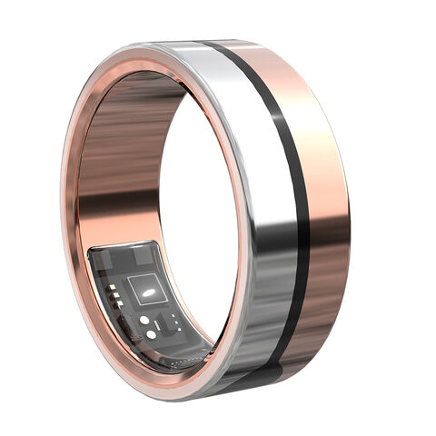 Ome anillo inteligente de acero inoxidable con frecuencia cardíaca real,  monitor de salud ipx8 impermeable hombre mujeres