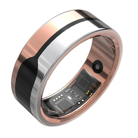 Ome anillo inteligente de acero inoxidable con frecuencia cardíaca real,  monitor de salud ipx8 impermeable hombre mujeres