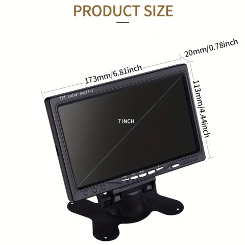 Caméra de Recul Voiture avec 4.3 Pouces écran LCD Moniteur 12 LED