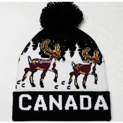 New Trend Winter Soft Angora Hat Fluffy Pom Ball Customize Knitted Women Hat with Canada winter views