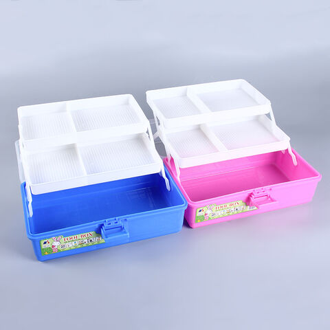 Buy Wholesale China Clear Plastic Mini-two Tray Art Supply Craft Storage  Tool Box & Toolbox at USD 1