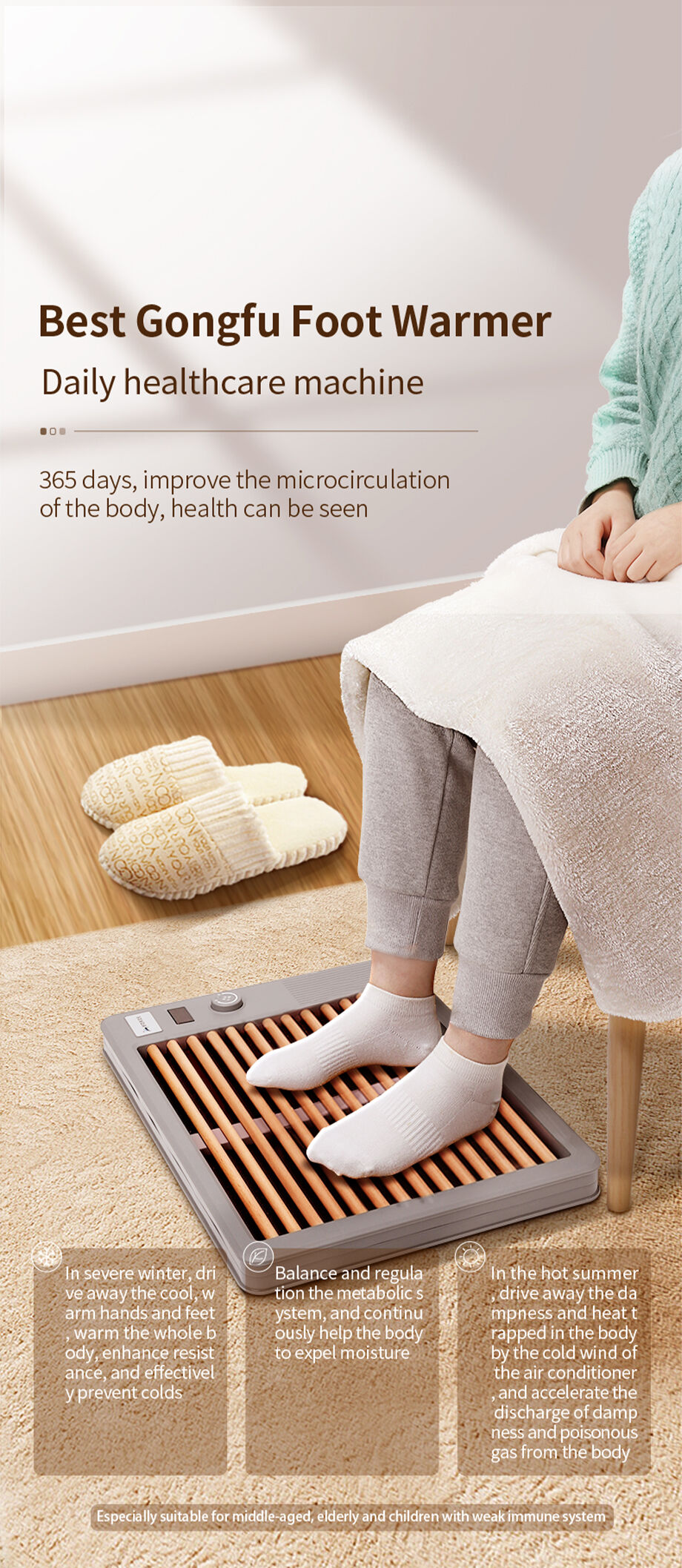 Factory Price+ultra-slim Foot Warmer+yellow/brown+for Home - Expore ...