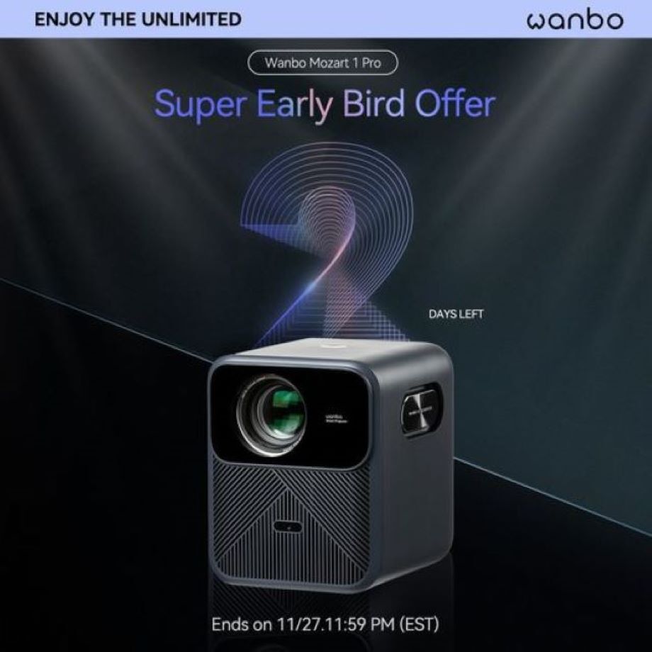 Wanbo-Mozart 1 Pro Projector new upgrade, Android TV 11.0 Google Assistant  Netflix 1080P DRM L1, Wanbo