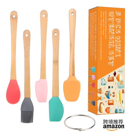 Six Piece Silicone Mini Cooking & Baking Utensils