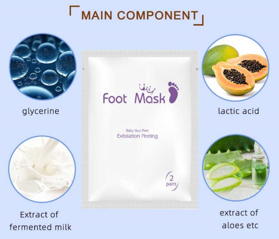 1/2/3Pair Milk Bamboo Vinegar Remove Dead Skin Foot Skin Smooth Whitening  Moisturizing Peeling Feet Mask Membrane