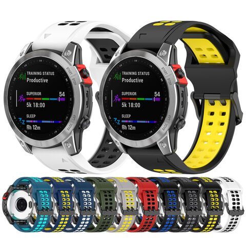 For Garmin Fenix 5X/Fenix 3 Two-color Silicone Wrist Strap Watchband  Bracelet - Black Wholesale
