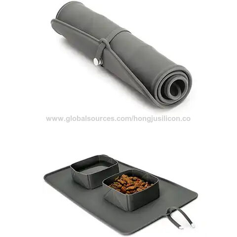 Bol d'eau en gel de silice pliable pour chien et chat, vente en gros, idéal pour les voyages en extérieur