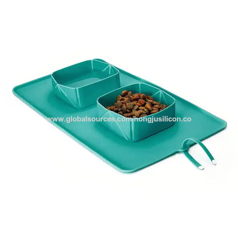 Bol d'eau en gel de silice pliable pour chien et chat, vente en gros, idéal pour les voyages en extérieur