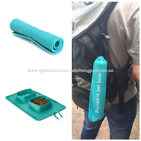 Bol d'eau en gel de silice pliable pour chien et chat, vente en gros, idéal pour les voyages en extérieur