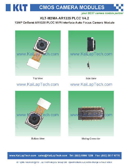 Klt-m3ma-ar1335 Plcc V4.2 13mp Ar1335 Plcc Mipi Interface Auto Focus ...