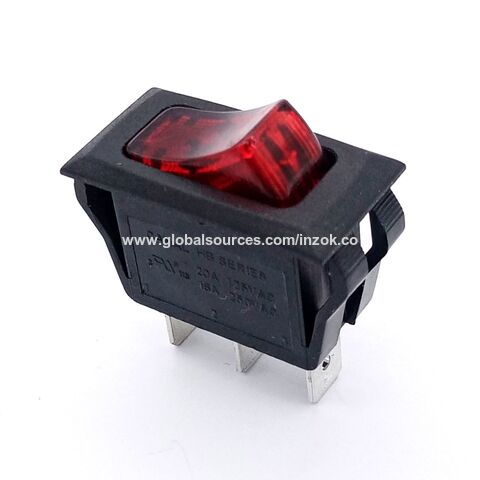 Rectangular Rocker Ship Red Illuminated Large On-off Rocker Switch Dpst 230v 2 Red On-Off ...