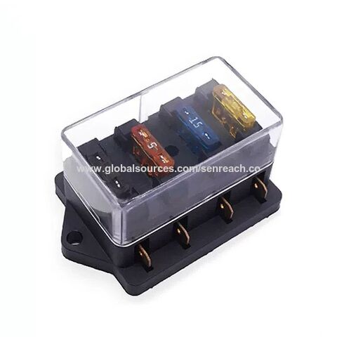 Auto 4 Way 12 Way Fuse Box Plastic Cover Blade 12V 24V Fuse Holder