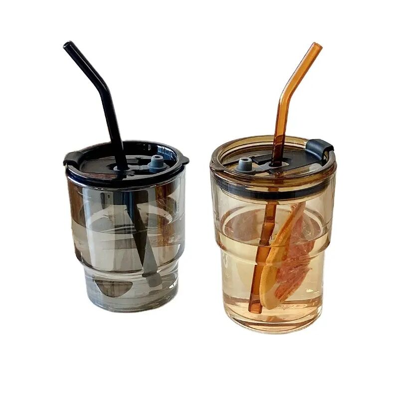 Buy Wholesale China New Glass Mug With Straws For Hot/cold Drinking Etc  350ml,400ml & Breakfast Glass Cup at USD 0.95