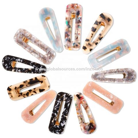 Buy Wholesale China Acrylic Resin Pearl Hair Clips Fashionable Handmade  Hairgrips Alligator Glitter Crystal Geometric Hairpins For Girls & Hair  Clips at USD 3.4