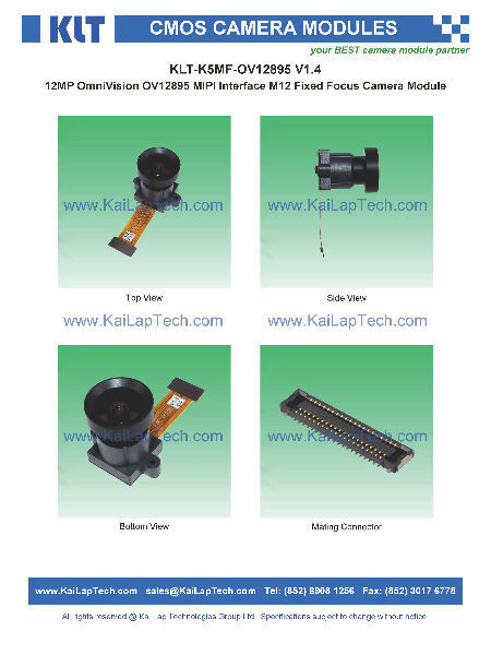 Bulk Buy Hong Kong SAR Wholesale Klt-k5mf-ov12895 V1.4 12mp Ov12895 ...